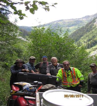 Crew at Red Elephant site in summer 2011